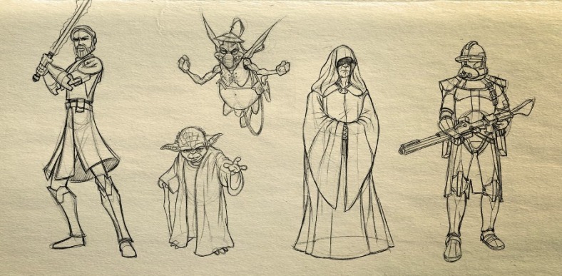 Star Wars Characters - Clone Wars Sketch